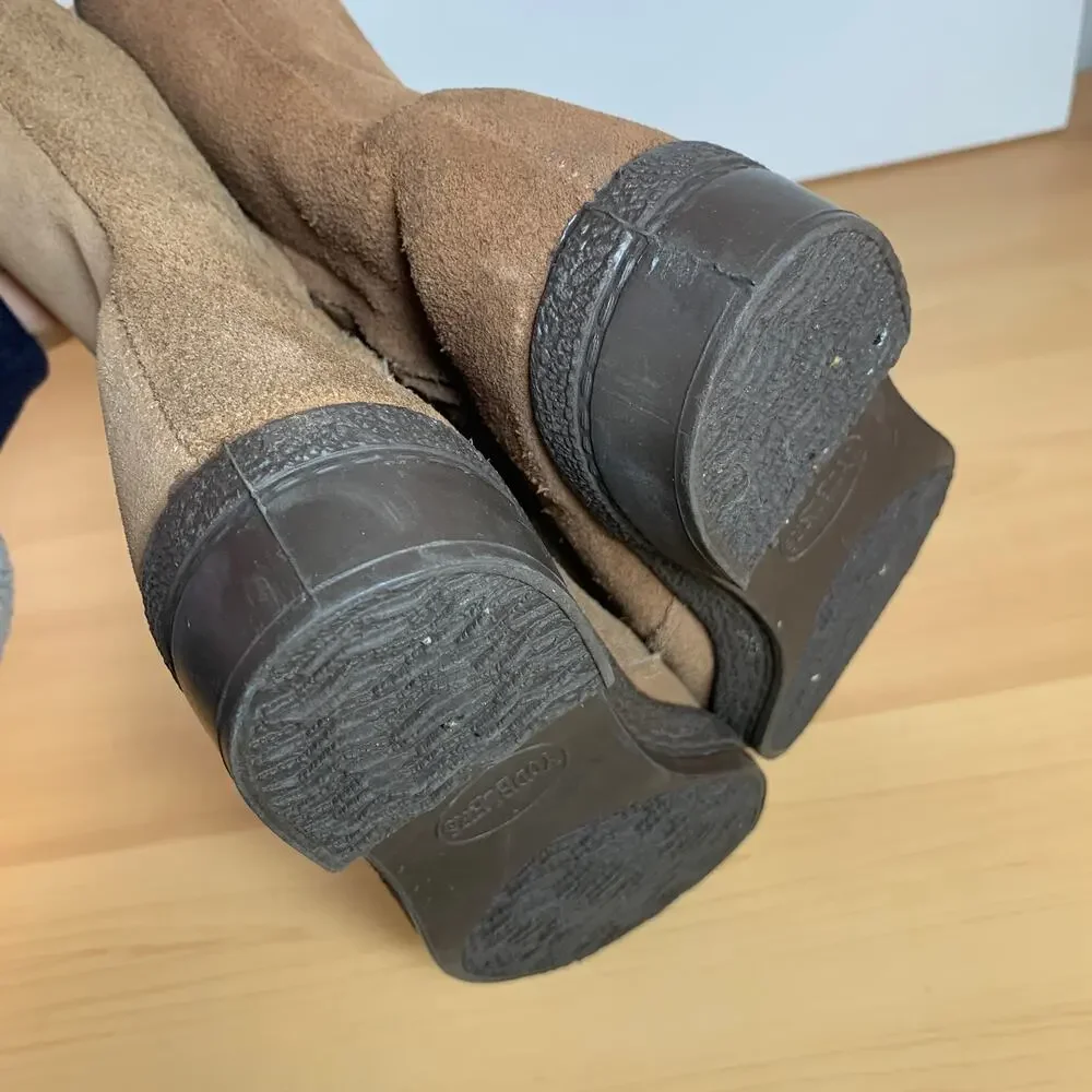 Yodelers Women's Brown Genuine Leather Boots Size 7